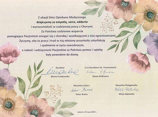 15.05.2024 r. - Dzień Opiekuna Medycznego