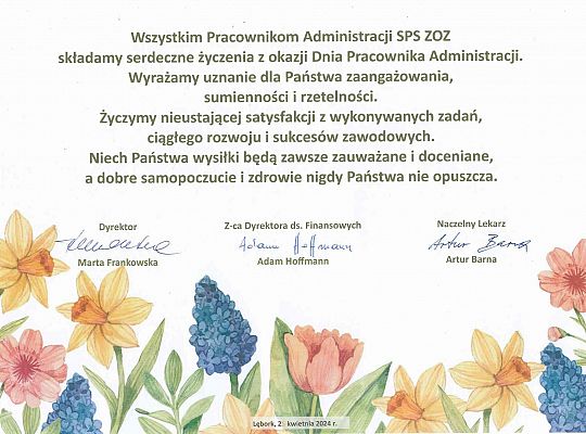 25.04.2024 r. Dzień Pracownika Administracji