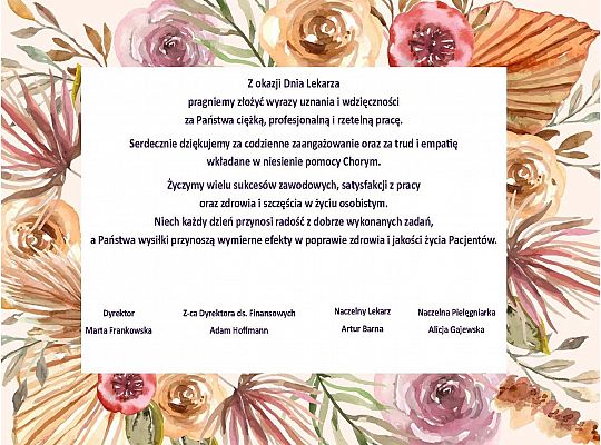 01.10.2024 r. - Dzień Lekarza