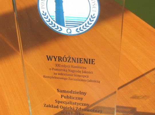 Wyróżnienie w Konkursie o Pomorską Nagrodę Jakości