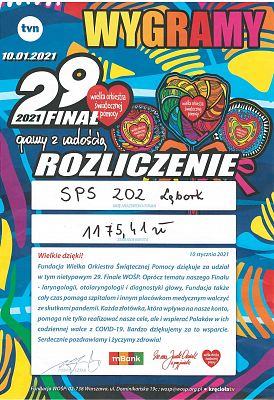 SPS ZOZ w Lęborku wziął udział w 29. Finale WOŚP