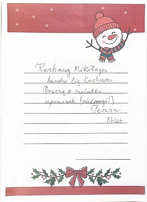 Przytul list do Mikołaja