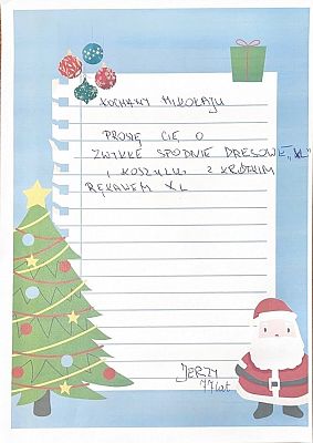 Przytul list do Mikołaja