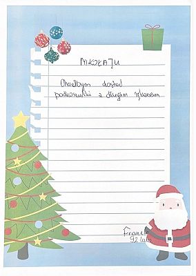 Przytul list do Mikołaja